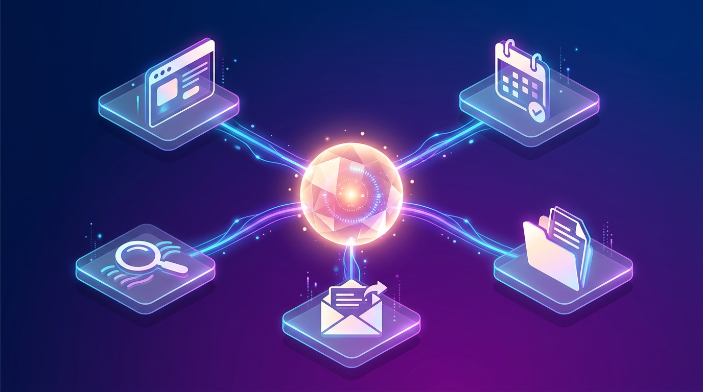 AI agent connects to tools visual